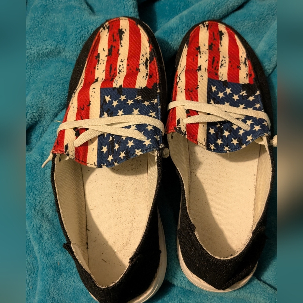 Patriotic Flag Print Shoes